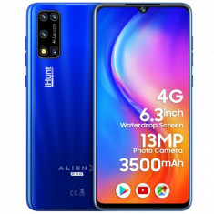 Smartphone iHunt Alien X Pro 2021, 6.3 Inch, Spreadtrum SC9832E Quad Core, 2 GB RAM, 16 GB Flash, Retea 4G, Android 10, Albastru foto