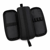 Penar negru 22 x 10 x 6 cm, neechipat, compartimentat, cu fermoar si benzi elastice pentru pixuri, creioane si rechizite scolare