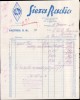 Factura Sierra Radio 1943 Bucuresti Nic C Tănăsescu REGERO, Hartie Antet Colectie, Tungsram