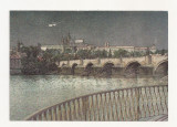 AM3-Carte Postala - CEHOSLOVACIA-Prague castle and king Charles Bridge, Circulata, Fotografie