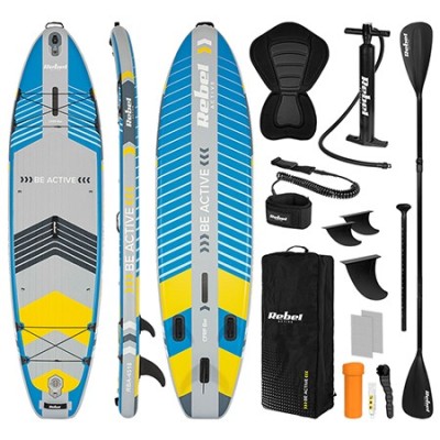 SET PLACA GONFLABILA STAND UP PADDLE SUP PRO REBEL ACTI foto