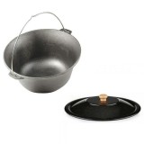 Set ceaun fonta cu capac emailat, 16 L, Premium GartenVIP DiyLine