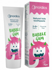 Pasta de dinti naturala pentru copii Bubble Gum 50ml Nordics foto