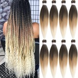 Păr pentru &icirc;mpletit EZ Braids pre&icirc;ntins, 30 in, Ombre, pachet de 8, sintetic &ndash; 1B/27/613