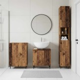 Cumpara ieftin Set de cabinet pentru baie cu 3 piese ZWOLLE Lemn vechi