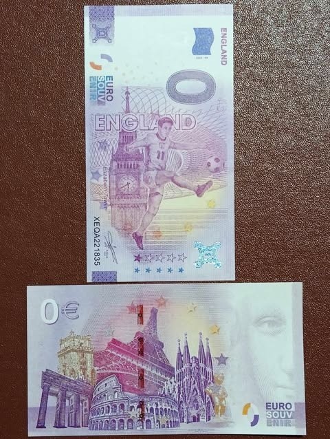 Anglia 2022 - 0 euro souvenir, necirculata