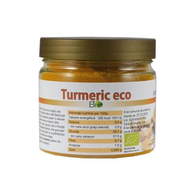 Turmeric (Curcuma) Pulbere Bio 130 grame Deco Italia foto