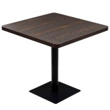 Cumpara ieftin Masa bistro, MDF si otel, patrata, 80x80x75 cm, Cenusiu inchis