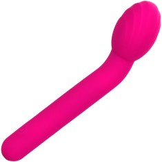 Vibrator Punctul G Bliss Mini Tulip, 10 Moduri Vibratii, Silicon Lichid, USB, Roz, 15.2 cm