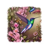 Cumpara ieftin Sticker decorativ, Pasare, Roz, 55 cm, 6582ST, Oem