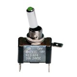 Intrerupator basculant cu LED 2 terminale 12V - 20A - Verde Garage AutoRide