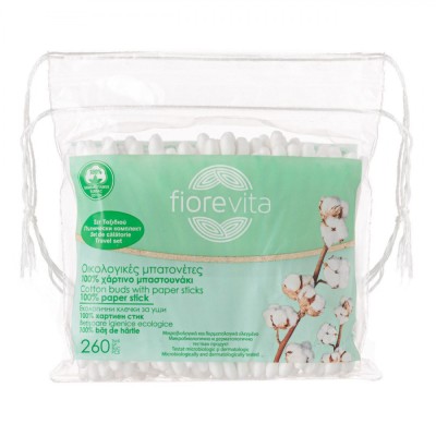 Bețișoare Igienice, Fiorevita, Set 260 Bucăți, Biodegradabile, Suport Carton foto