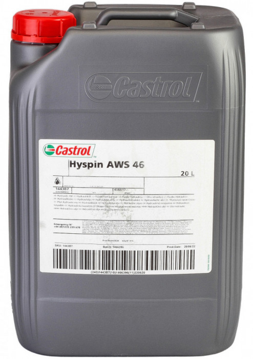 Ulei Hidraulic Castrol HYSPIN AWS 46 20L 1443B7