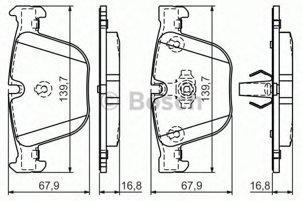 Set placute frana,frana disc BMW Seria 5 Touring (E61) (2004 - 2010) BOSCH 0 986 494 294