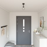 Lămpi de tavan vidaXL cu abajur din sticlă ajustabilă, anthracite E27
