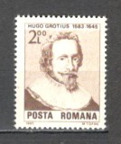 Romania.1983 400 ani nastere H.Grotius-istoric,diplomat ZR.709, Nestampilat