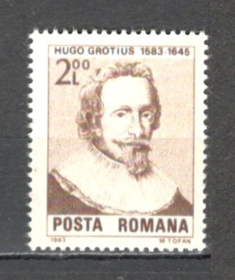Romania.1983 400 ani nastere H.Grotius-istoric,diplomat ZR.709 foto