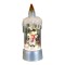 Decoratiune de Craciun tip Lumanare, Flippy, Lumanare de Cristal fara Fulgi de Zapada, Model Om de Zapada, Iluminare LED, 13 x 5 x 5 cm, Baza Gri, Tra