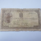 Rom&acirc;nia 500 lei 1941 uzată