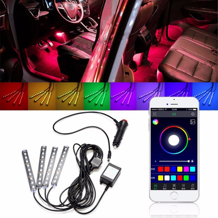 Kit Led Panel Lux Rgb 12.5CM Bluetooth 090718-4