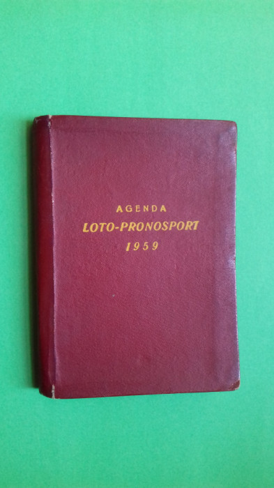 Bucuresti Agenda Loto Pronosport 1959