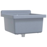 Cumpara ieftin Chiuveta lavoar pentru montare pe perete gri 40x40x24 cm rasina