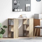 vidaXL Birou de colț Sonoma oak MDF Mediu Birou de colț Sonoma Oak