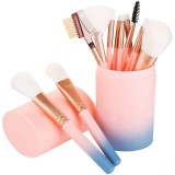 Cumpara ieftin Set 12 pensule + suport Roz
