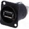 Conector {{Tip conector}}, colier (2 orificii), pt. montare pe panou, NEUTRIK - NAUSB-W-B
