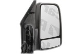 Oglinda exterioara Mercedes Sprinter 209-524, 07.2006-10.2013, Vw Crafter (2e), 12.2005- , partea Dreapta, culoare sticla crom , sticla convexa, cu c