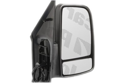 Oglinda exterioara Mercedes Sprinter 209-524, 07.2006-10.2013, Vw Crafter (2e), 12.2005- , partea Dreapta, culoare sticla crom , sticla convexa, cu c foto