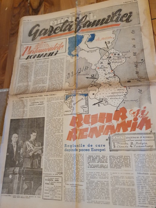 mondial gazeta familiei 8 decembrie 1946-regele mihai si petru groza