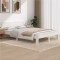 vidaXL Cadru de pat, alb, 140x200 cm, lemn masiv de pin 810496