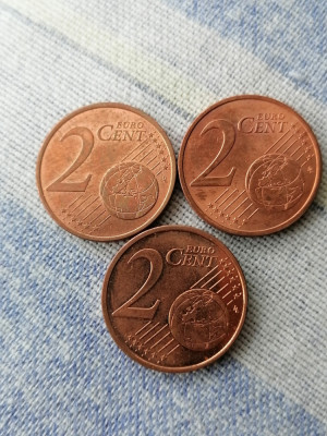 2 EURO cent 2017.18.19.AUNC. -franta foto