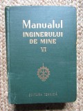 MANUALUL INGINERULUI DE MINE , VOLUMUL VI , 1956