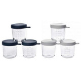 Set 6 recipiente sticla 250ml - Bleumarin, Beaba