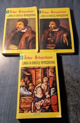 Lumea ca vointa si reprezentare 3 volume Arthur Schopenhauer foto