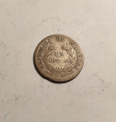 Chile 1 Decimo 1881 foto