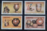 BC220, Lesotho 1980, 2 serii arta, ceramica cosuri de nuiele, traditii (2 poze), Nestampilat