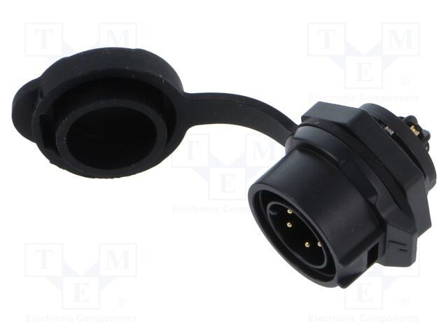 Conector circular soclu tată 5 pini 5A 250V IP67 drept LUTRONIC