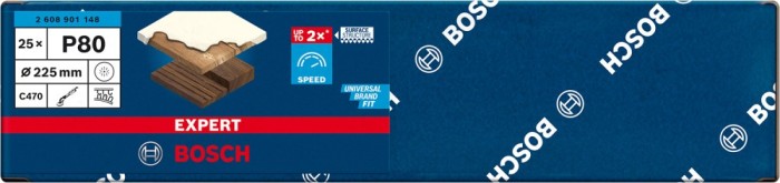 Bosch EX 25 Foi abrazive C470, 225mm, G80, 19gauri ProAdvanced PowerfulTools