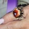 Inel impresionat ghiul argint 925 filigran cu topaz duo Chrome!