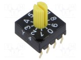 &Icirc;ntrerupător codificare KNITTER-SWITCH Poz: 10 PCB THT 100m&Omega; Raster: 2,54mm