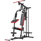 SPORTNOW Aparat de musculatură cu scripete sus și jos Presă pentru piept și picioare Compatibil cu discuri 25 și 50 mm (No Incluidos) | Aosom Romania