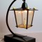 Felinar lampa vintage anii 70, miniatura confectionata din metal, functionala
