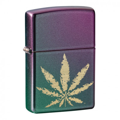 Bricheta originala Zippo, Cannabis Design Iridescent Engraved foto