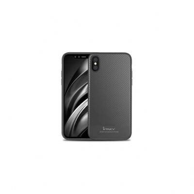 Husa Ipaky Fibre Carbon Gri Pentru Iphone X foto