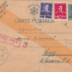 1942 Romania WW2 - Carte postala, intreg cu stampila de cenzura PIATRA NEAMT 3