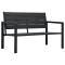 vidaXL Bancă de grădină, negru, 120 cm, aspect de lemn, HDPE 47878