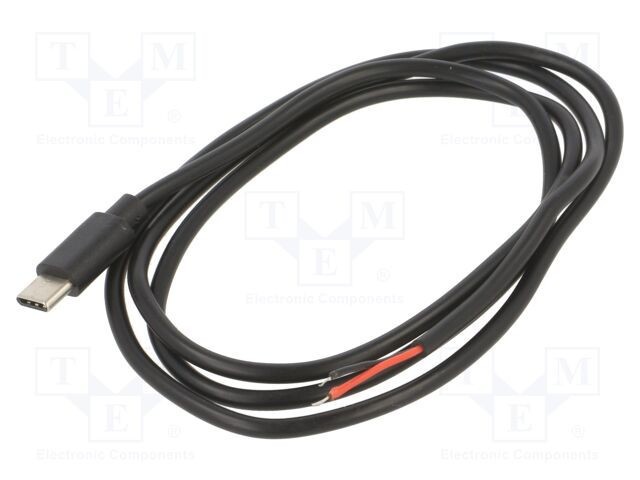 Cablu USB C 1m negru 10W 2A 5V AKYGA